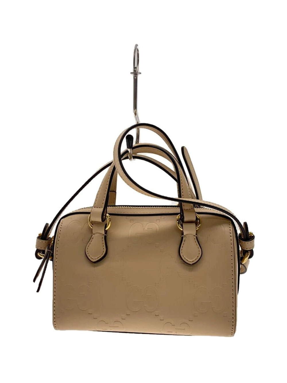 Gucci beige Pink Jumbo GG embossed Chain Crossbody Bag